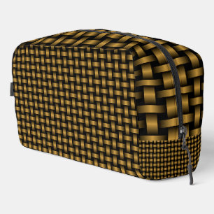 Sac de toilette Motif de tissu orange noir
