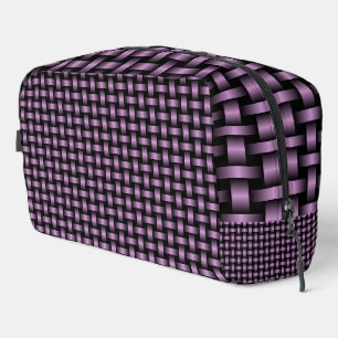 Sac de toilette Motif de tissu violet noir