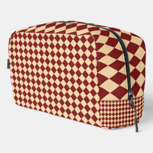 Sac de toilette Motif jaune rouge Checker diamant