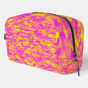 Sac de toilette Motif rose jaune orange Abstrait