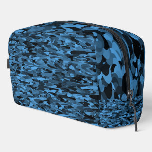 Sac de toilette noir Motif bleu Abstrait