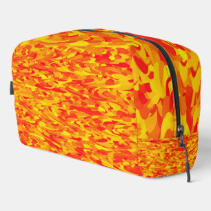 Sac de toilette orange Motif jaune Abstrait