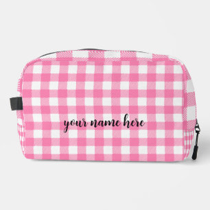 Sac de toilette personnalisé en plastique rose
