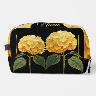 Sac de toilette personnalisé - Hydrangée jaune