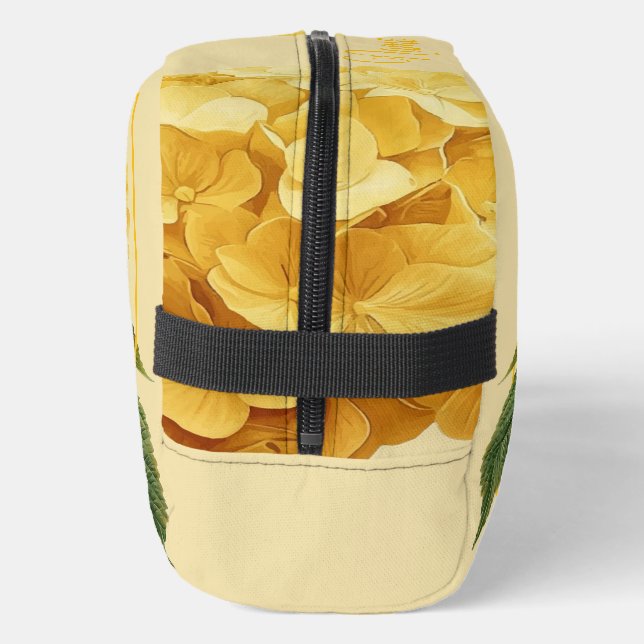 Sac de toilette personnalisé - Hydrangée jaune (Gauche)