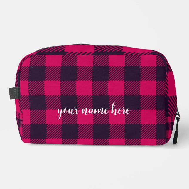 Sac de toilette Plaid personnalisé (Recto)