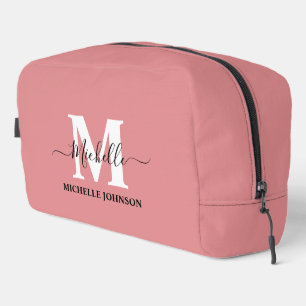 Sac de toilette rose avec monogramme (#E48E91)
