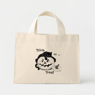 Sac de trick or treat Black Cat & Jack O' Lantern