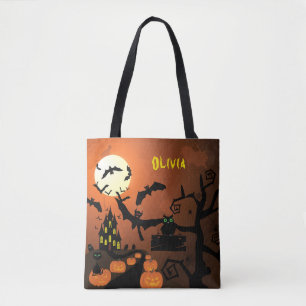 Sac de Trick or Treat Maison Hantée