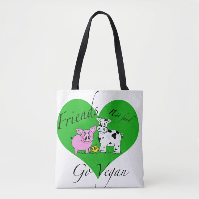 Sac de végétalien de nourriture d'amis pas (Devant)