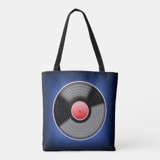 Sac de vinyle - Fond bleu.