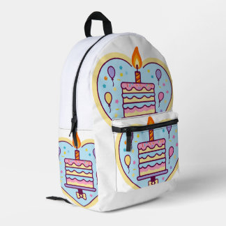 Sac d'école d'anniversaire avec gâteau