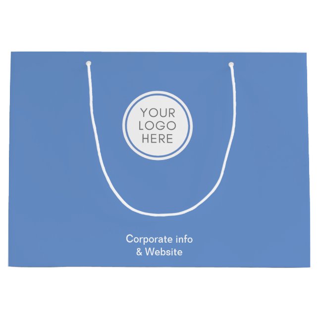 Sac d'entreprise bleu avec logo et détails d'entre (Devant)