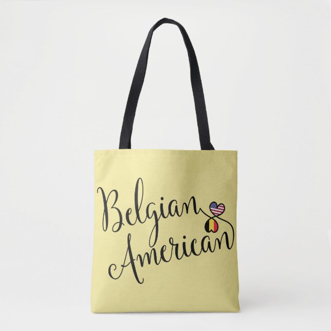 Sac d'épicerie Belge Américain Entwin Hearts (Devant)