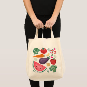 Sac d'épicerie de fruits et légumes cultivés local