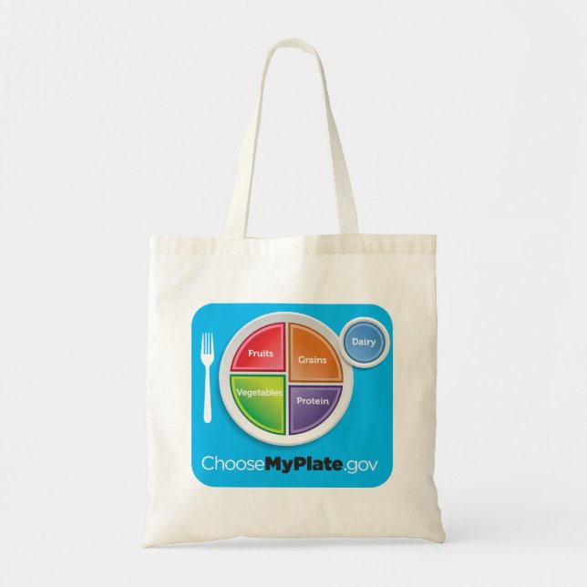 Sac d'épicerie de MyPlate - bleu (Devant)