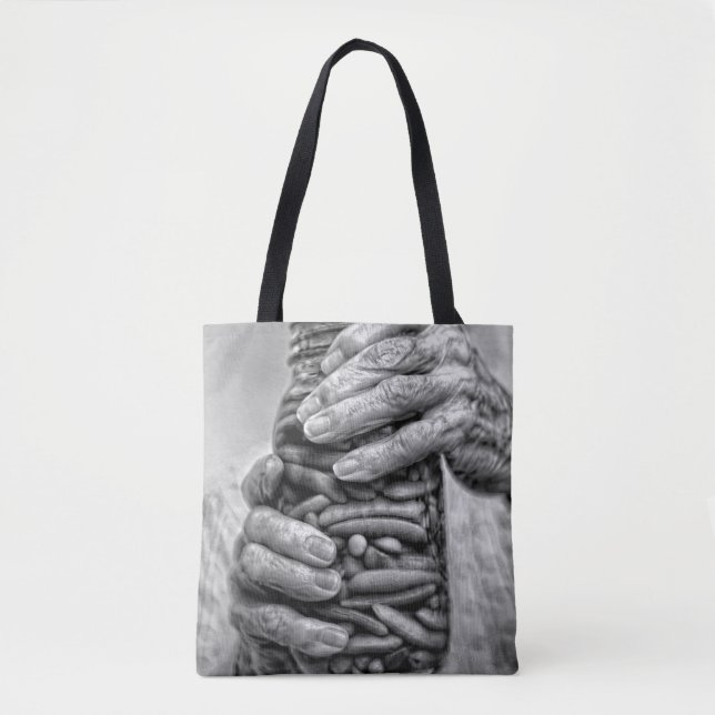 Sac d'épicerie d'haricots de doigt (Devant)