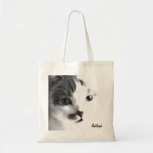 Sac d'épicerie gros-plan pour visage de chat perso