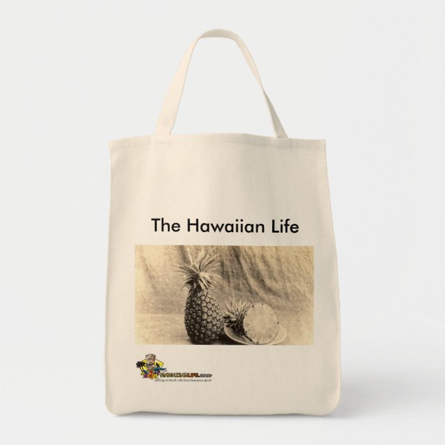 Sac d'épicerie hawaïen de la vie (Devant)