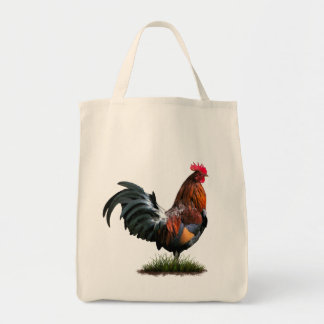 Sac d'épicerie peint de coq
