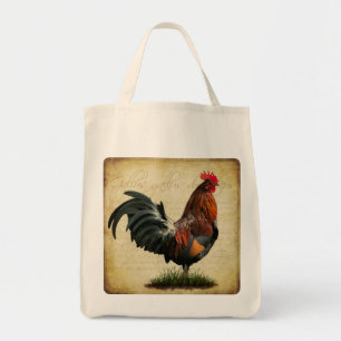 Sac d'épicerie vintage de coq
