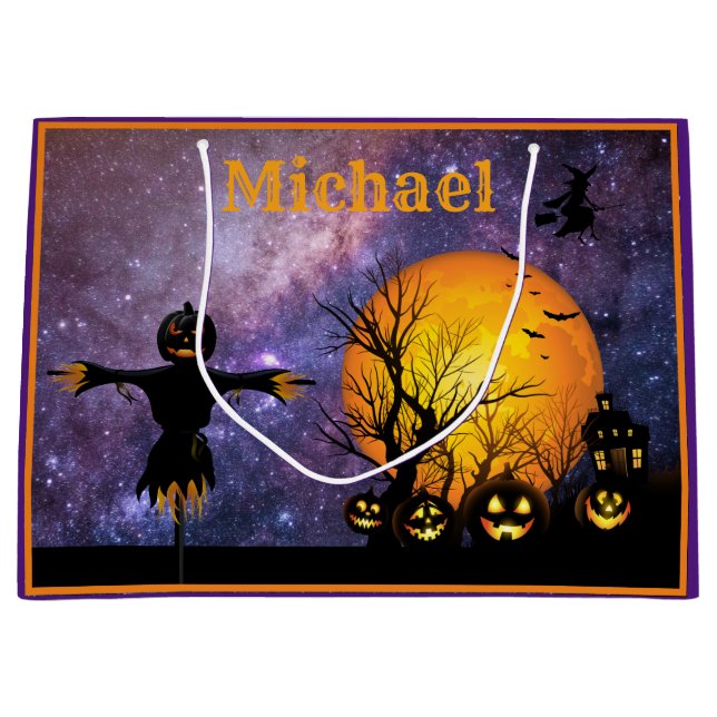 Sac d'Halloween personnalisé ou sac de traitement (Devant)