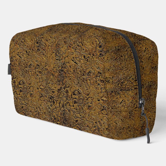 Sac Dopp "Interlocking Brown Faux Leather" (Coin droit)