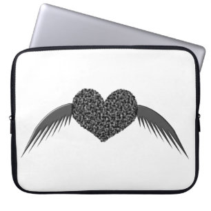 Sac d'ordinateur portable gothique aimer coeur