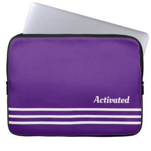 sac d'ordinateur portable violet activé