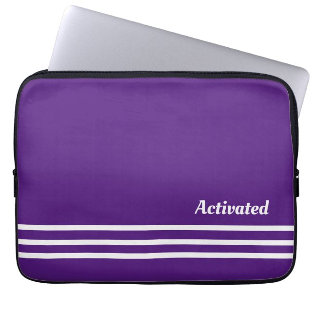 sac d'ordinateur portable violet activé (Devant)