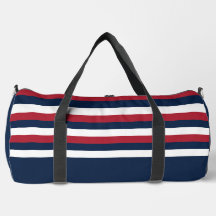 Sac double à rayures rouge, blanc et bleu