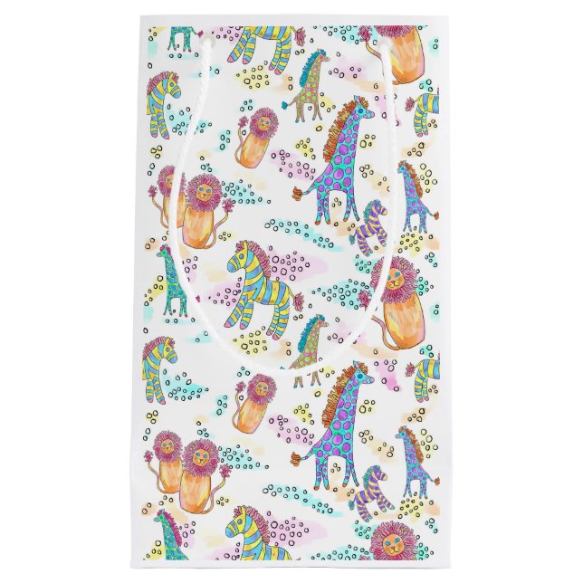 sac doux de cadeau de bébé de safari (Devant)