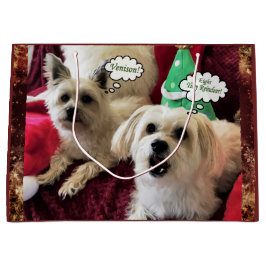 Sac drôle de cadeau de Noël de vacances de chien