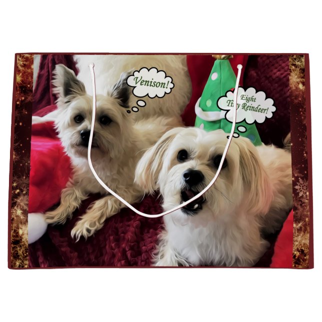 Sac drôle de cadeau de Noël de vacances de chien (Devant)