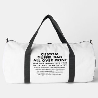 Sac Duffel personnalisé sur impression 55L