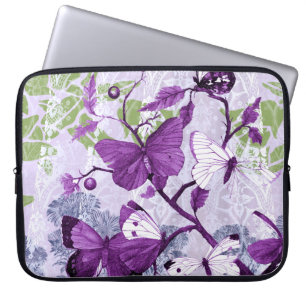 Sac électronique à papillons violets
