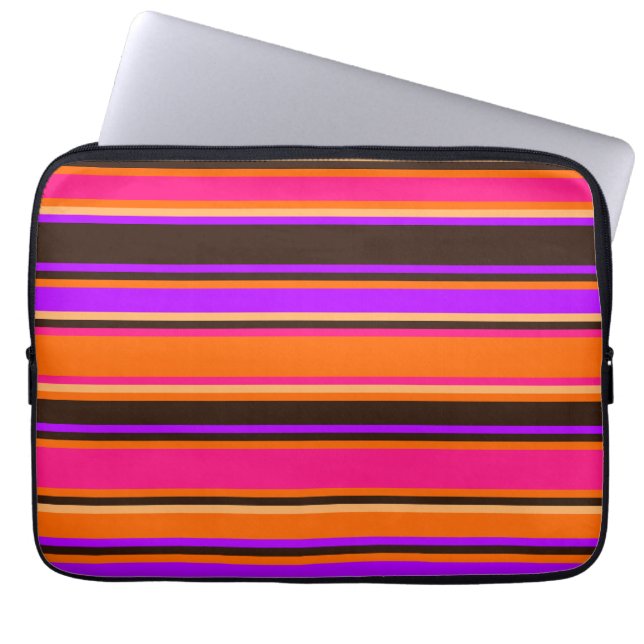Sac électronique à rayures orange, magenta et viol (Devant)