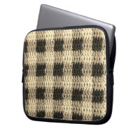 Sac électronique Ecru Plaid Artisan Crochet
