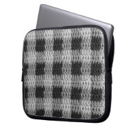 Sac électronique imprimé en crochet gris