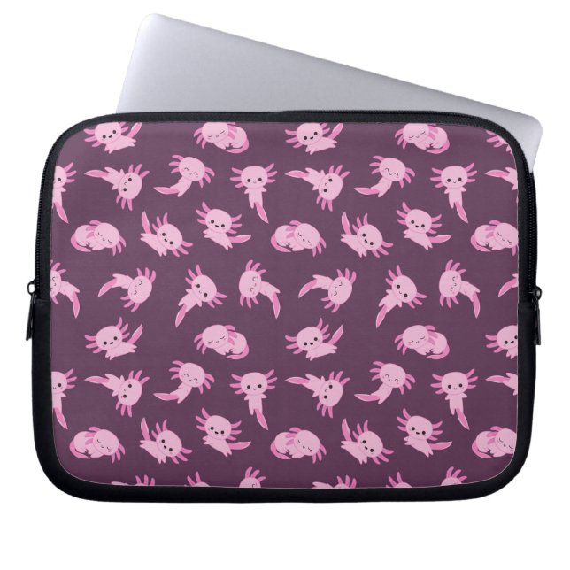 Sac électronique Kawaii Axolotl rose (Devant)