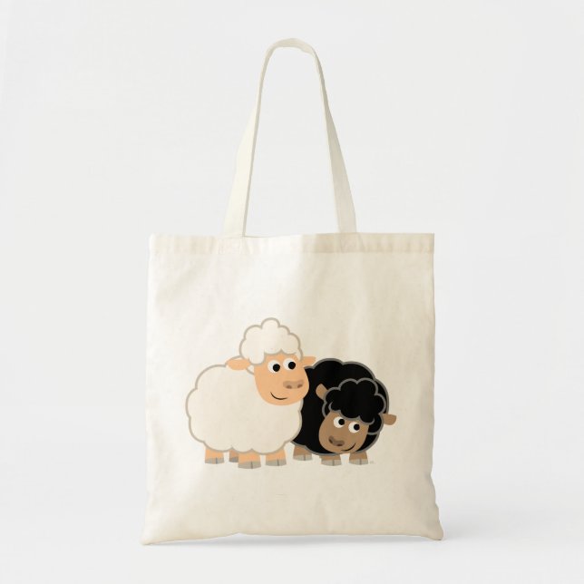 Sac en mouton à deux mignons cartons (Devant)
