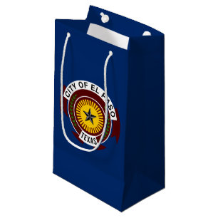 Sac en papier avec le drapeau de la ville d'El Pas
