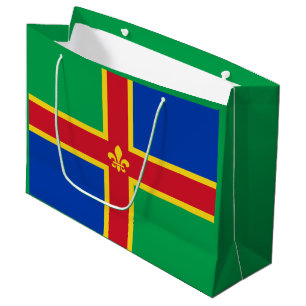 Sac en papier cadeau grand format avec drapeau du
