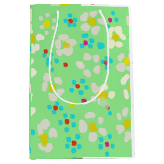 Sac en papier cadeau moyen Fleur de marguerite pas