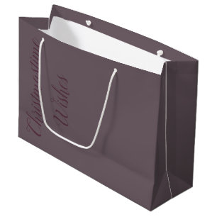 Sac en papier grand format pour voeux de Noël