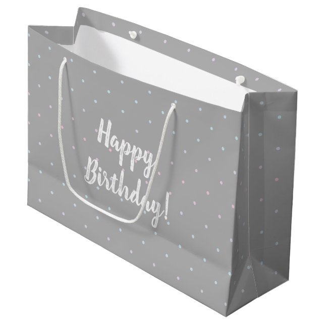 Sac en pastel de cadeau de motif de point de (Devant Angle)