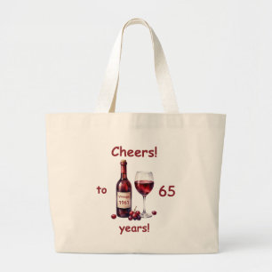 Sac en toile Cheers vin rouge année et âge personn