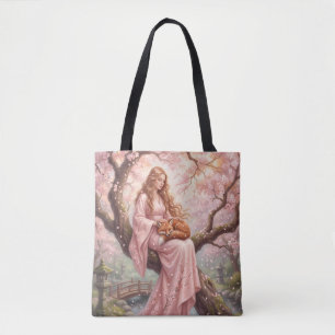 Sac enchanté Renard & Dame sous les fleurs de ceri