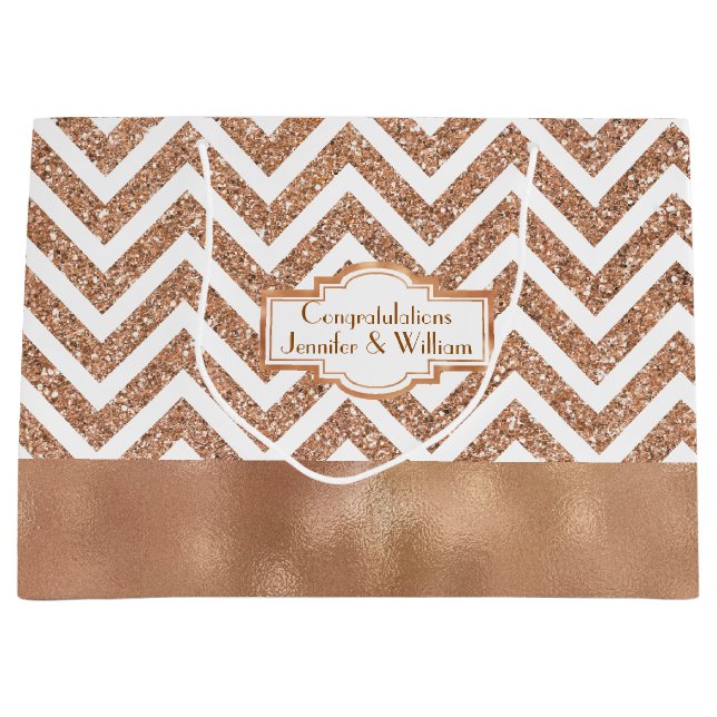 Sac fait sur commande de cadeau de mariage d'or (Devant)