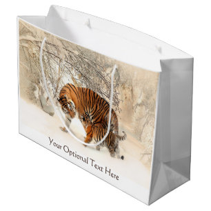 Sac fait sur commande de cadeau de tigres d'hiver